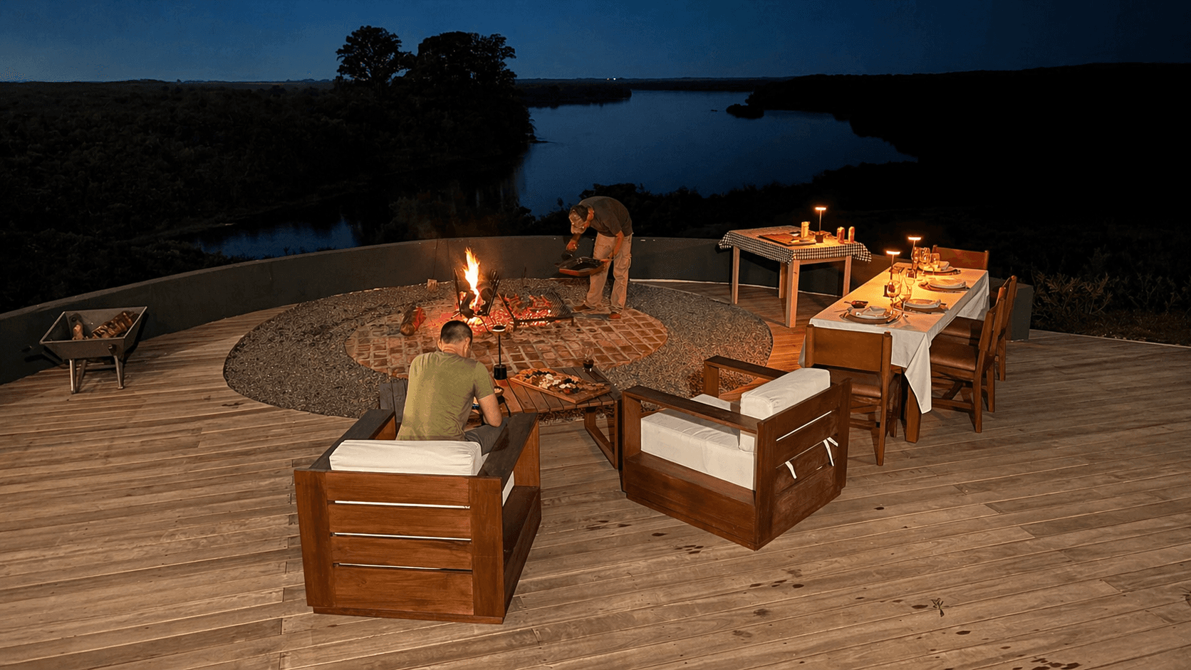 The Asador at night