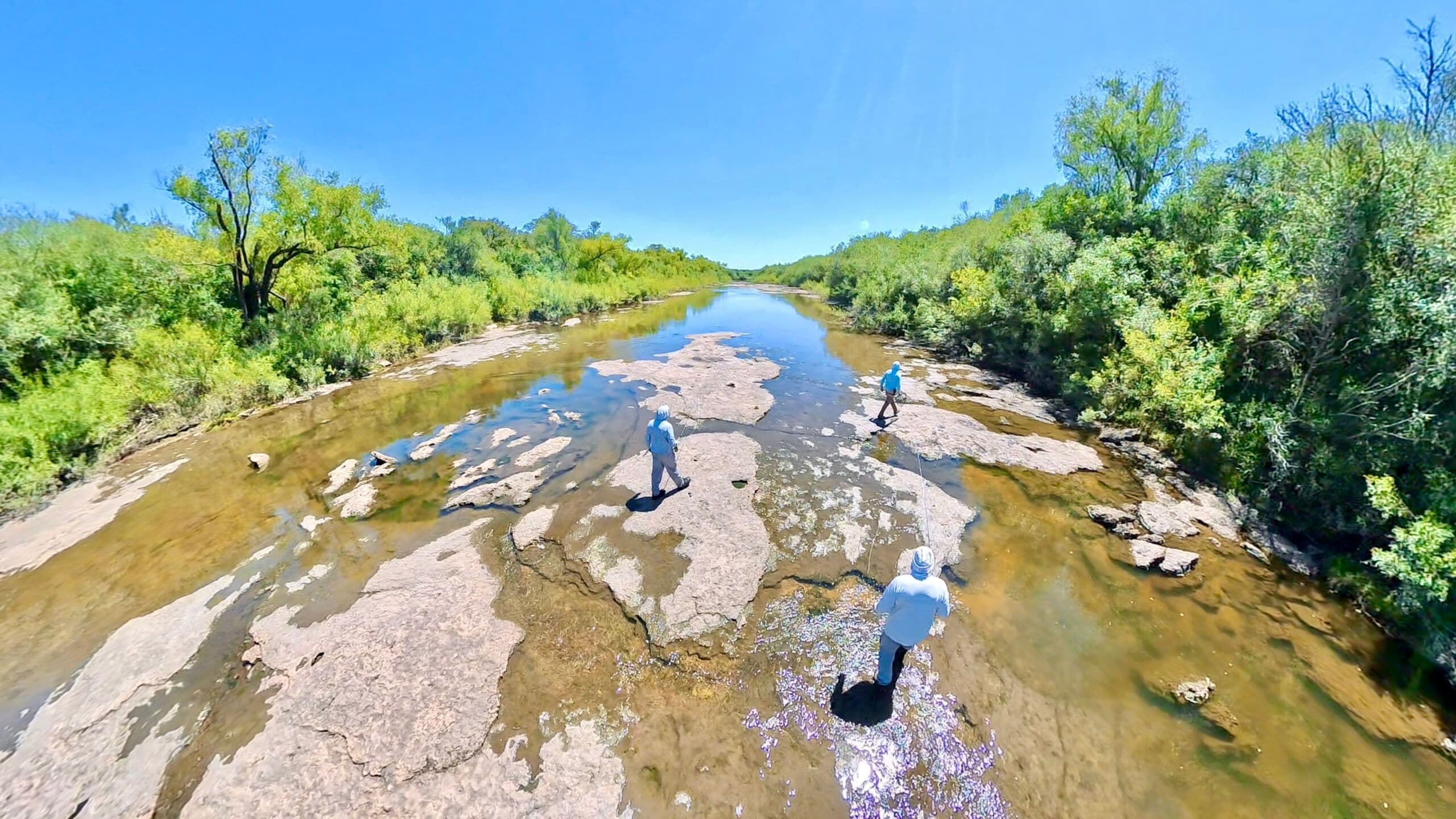 Wading the Río Negro